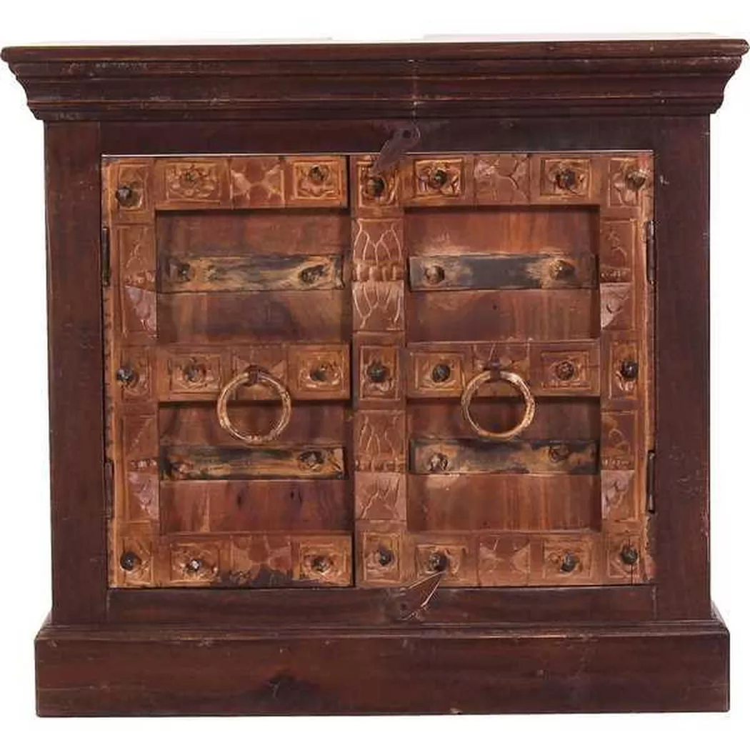 mutoni - Meuble bas Elvana marron 66x60, One Size, Brun