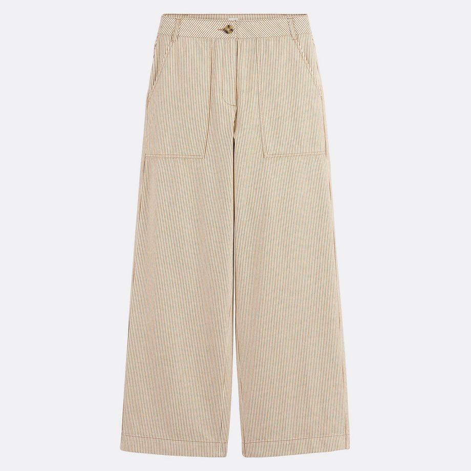 La Redoute Collections Pantalon large style charpentier à rayures  