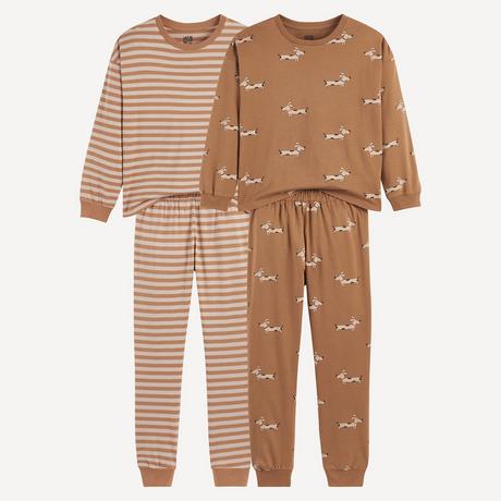 La Redoute Collections  Lot de 2 pyjamas 1 rayé et 1 imprimé teckel 