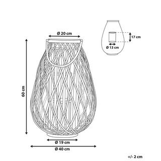 Beliani  Laterne aus Weidenholz Boho KIUSIU 