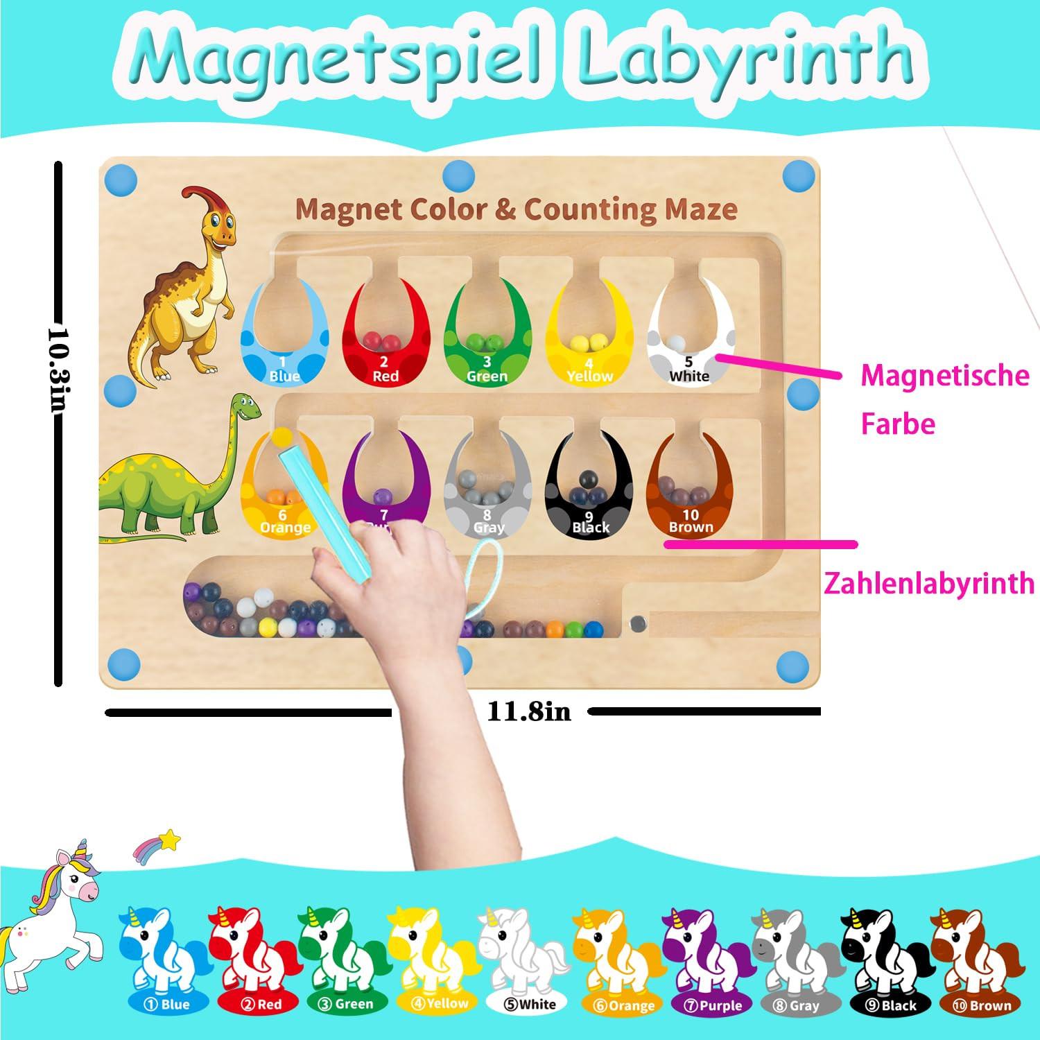 Activity-board  Motorikspielzeug Magnetspiel Labyrinth Farben lernen Sortierspiel 