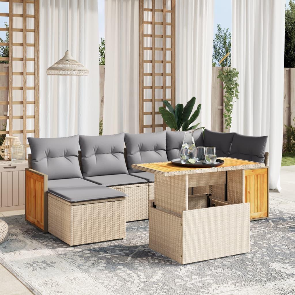 VidaXL set divano da giardino Polirattan  