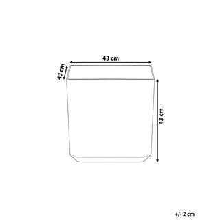 Beliani Vaso per piante en Polvere di Pietre Industriale ARTIKI  