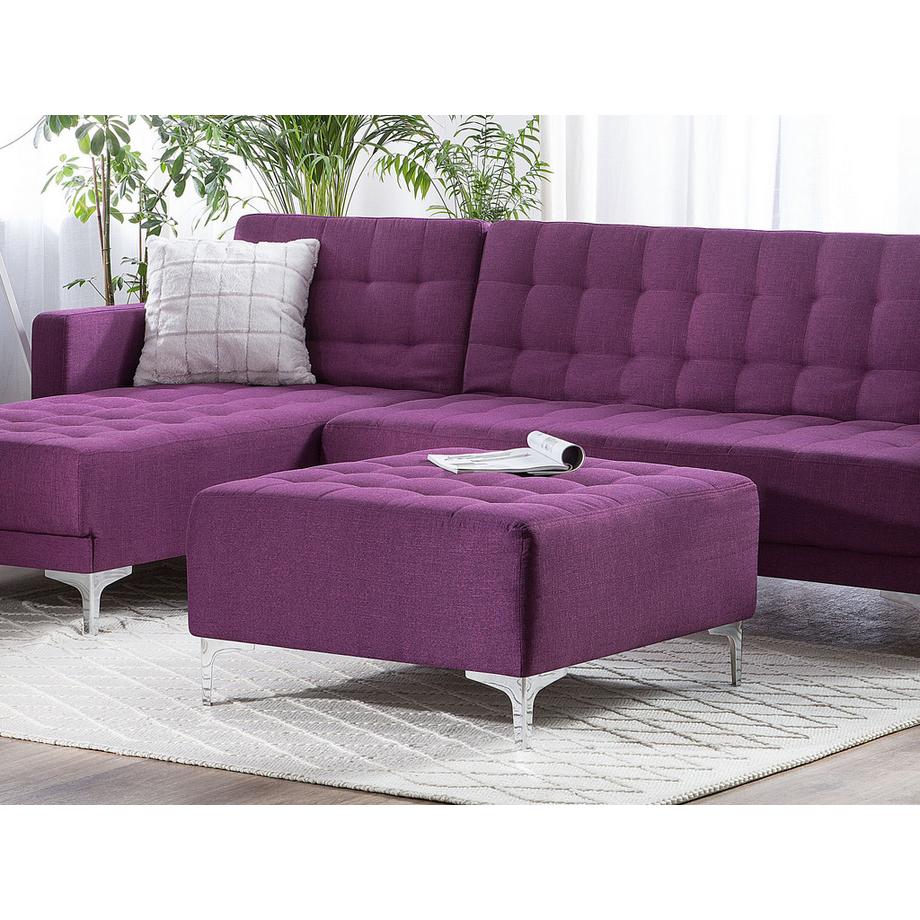 Beliani Ottoman en Tissu Rétro ABERDEEN  