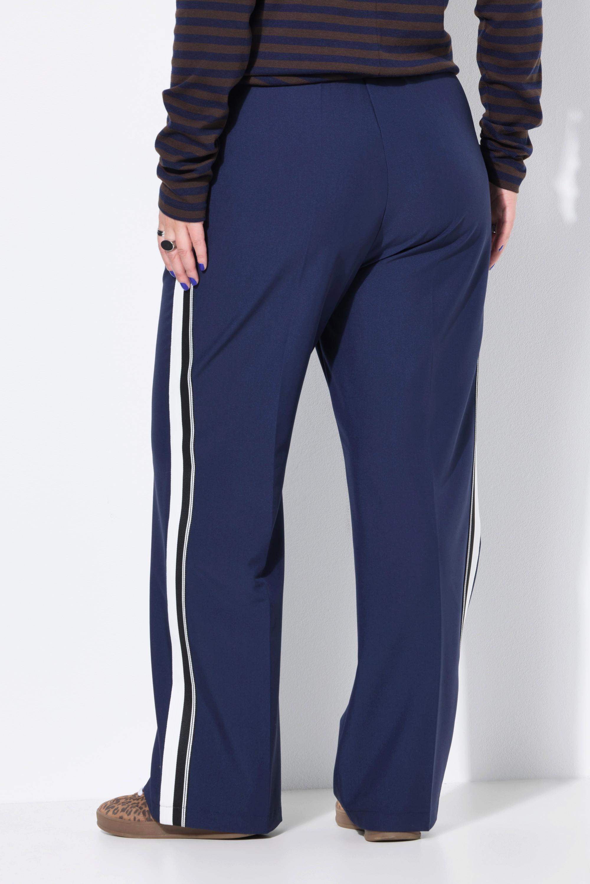 Studio Untold Pantalon Straight Wide Legs Bandes Fantaisies  