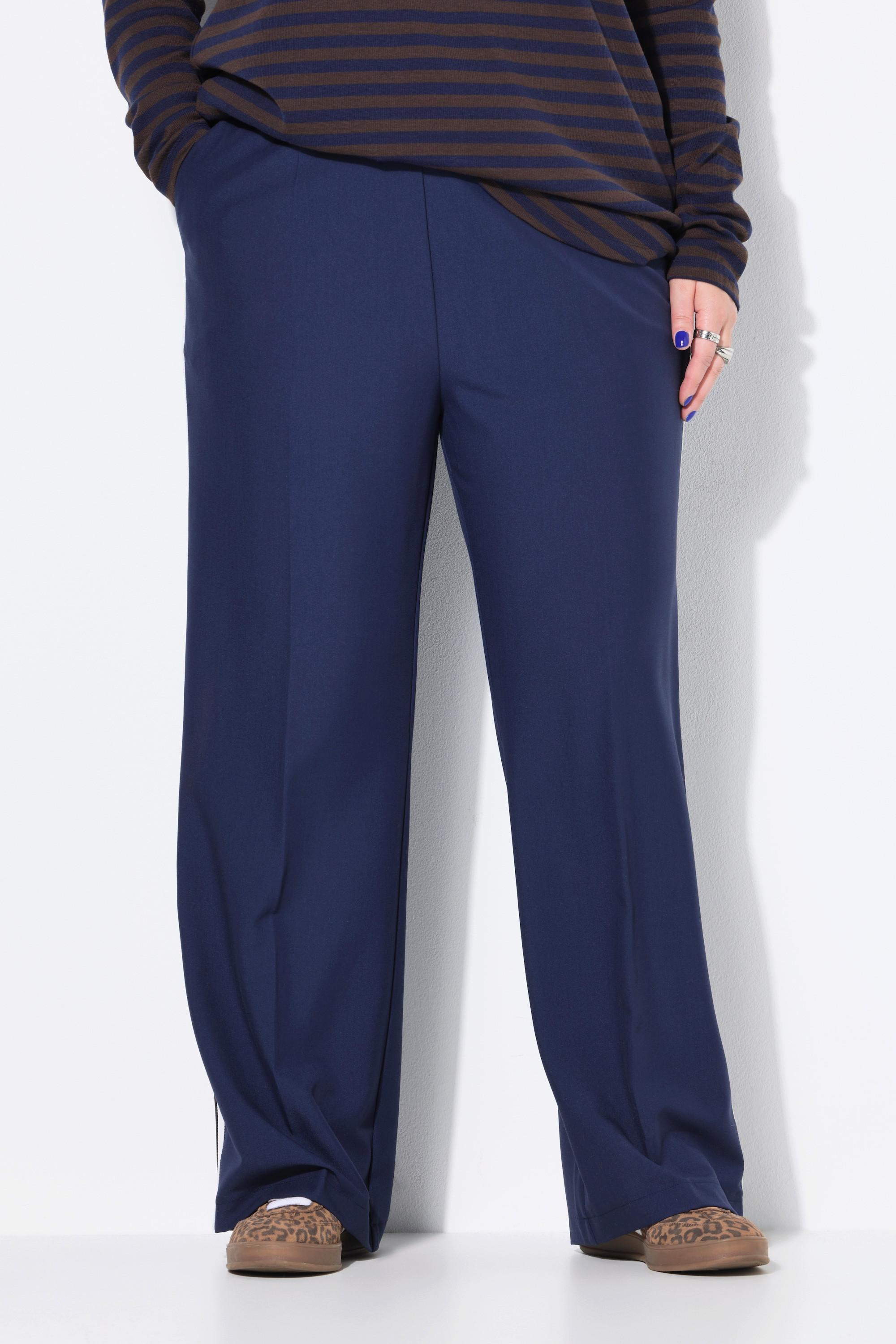 Studio Untold Pantalon Straight Wide Legs Bandes Fantaisies  