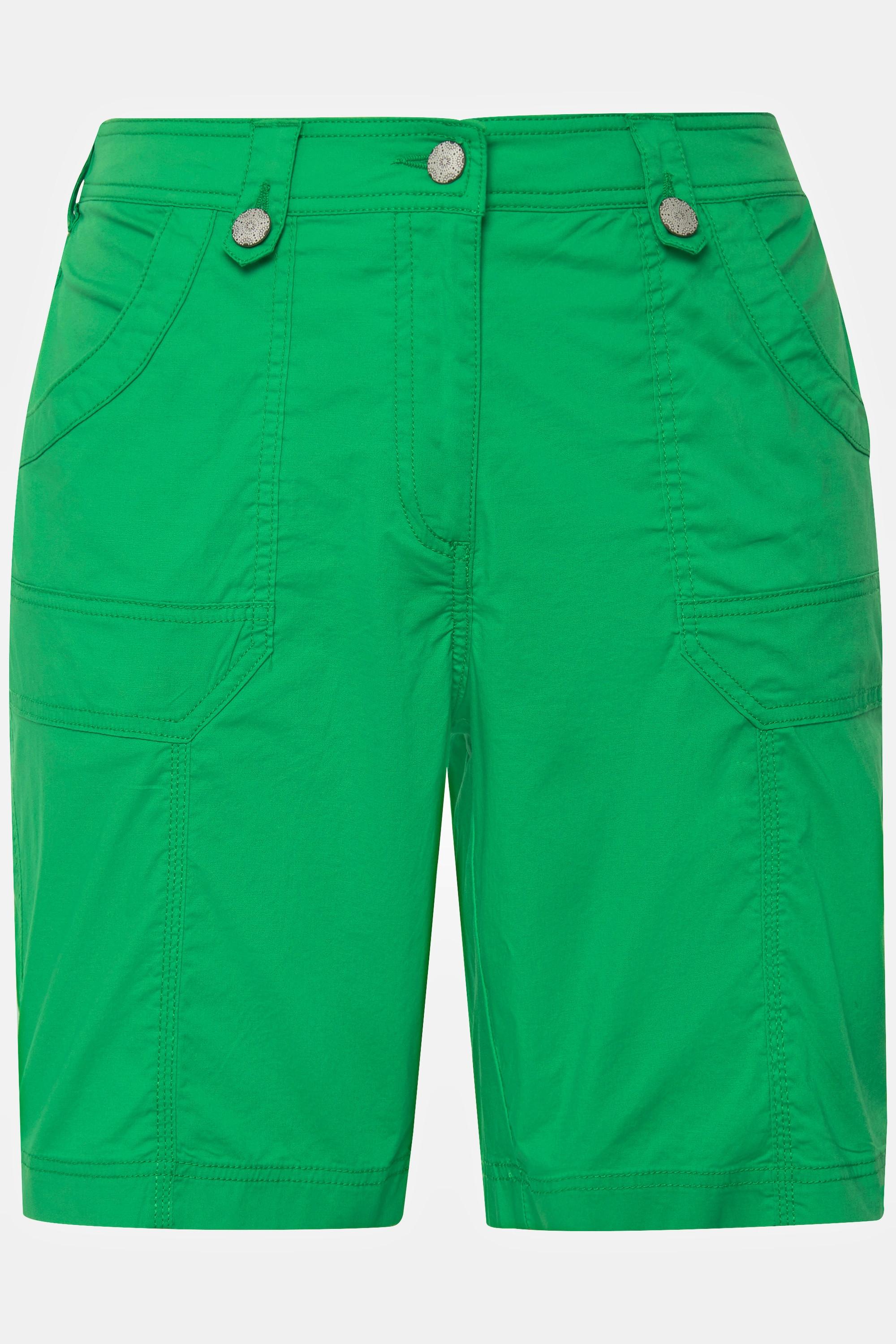 Ulla Popken  Cargo-Bermuda, Komfortbund, 4-Pocket-Schnitt 