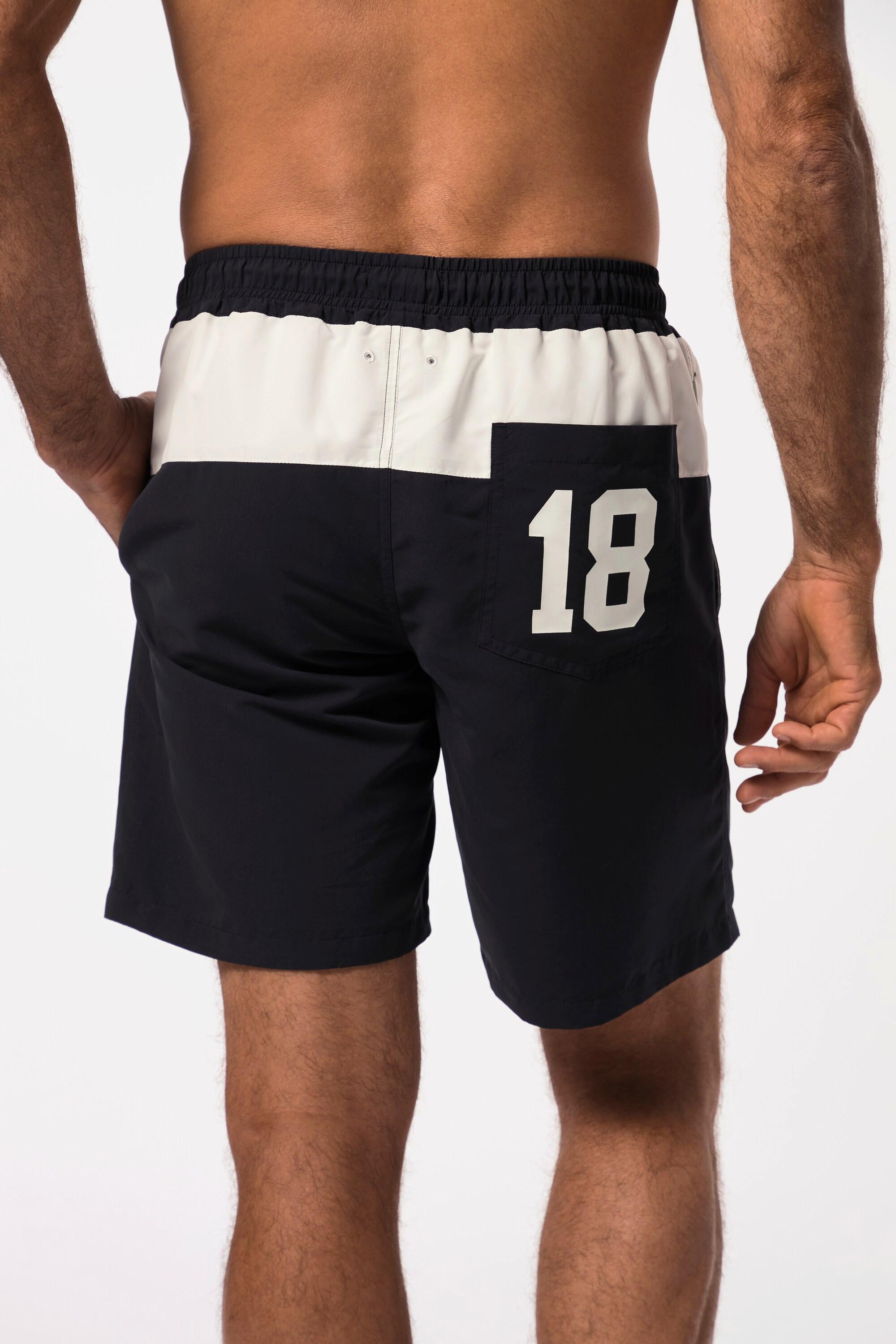 JP1880  Shorts da mare a righe con cintura elastica 