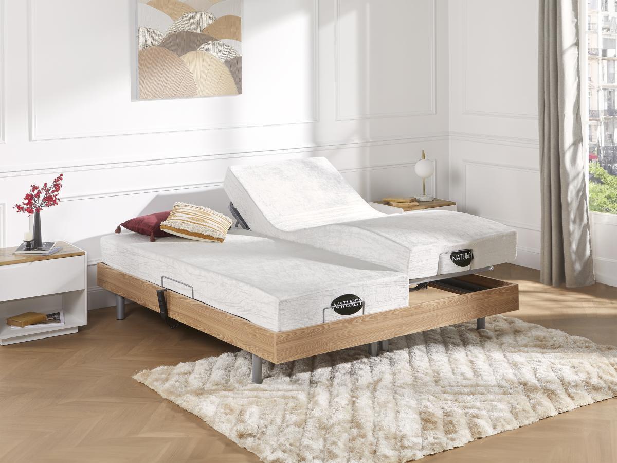 NATUREA Set da relax con sospensioni memory foam e bambà¹ LYSIS III di NATUREA Motori OKIN 2 Quercia naturale  