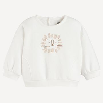 Sweatshirt mit Rundhalsausschnitt und Löwen-Print