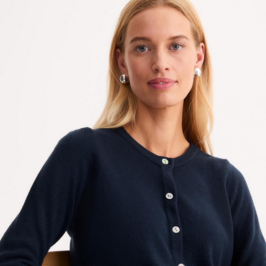 La Redoute Collections Weiche Strickjacke Rundhalsausschnitt  