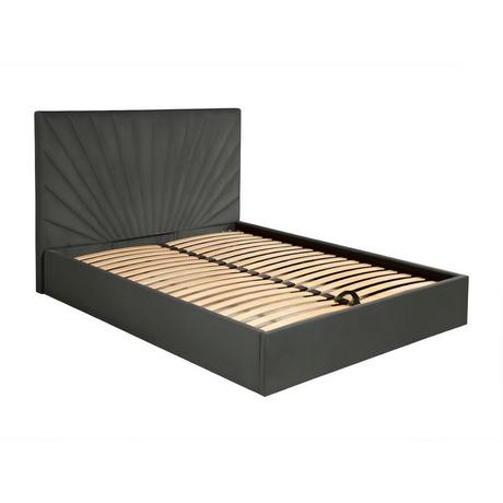 Vente-unique Bett mit Bettkasten Samt RILIODA  