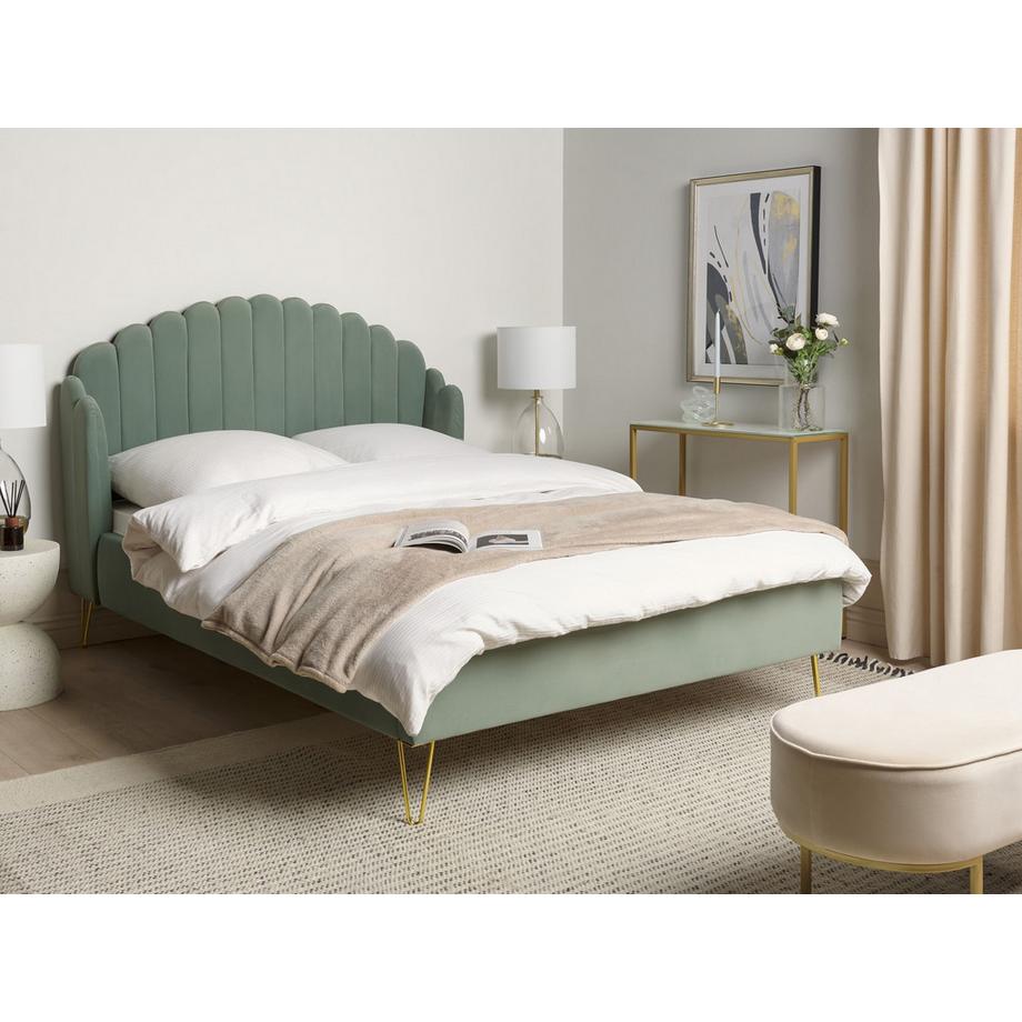 Beliani Letto en Velluto Glamour AMBILLOU  