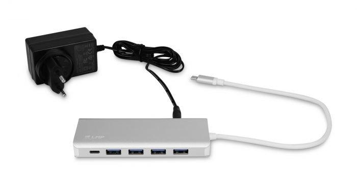 LMP  22366 hub & concentrateur USB 3.2 Gen 1 (3.1 Gen 1) Type-C 5000 Mbit/s Argent 
