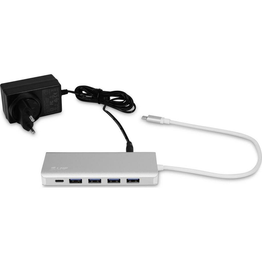 LMP  USB-Hub USB Type-C – USB-A 3.0, USB -C Silber (7 Ports) 