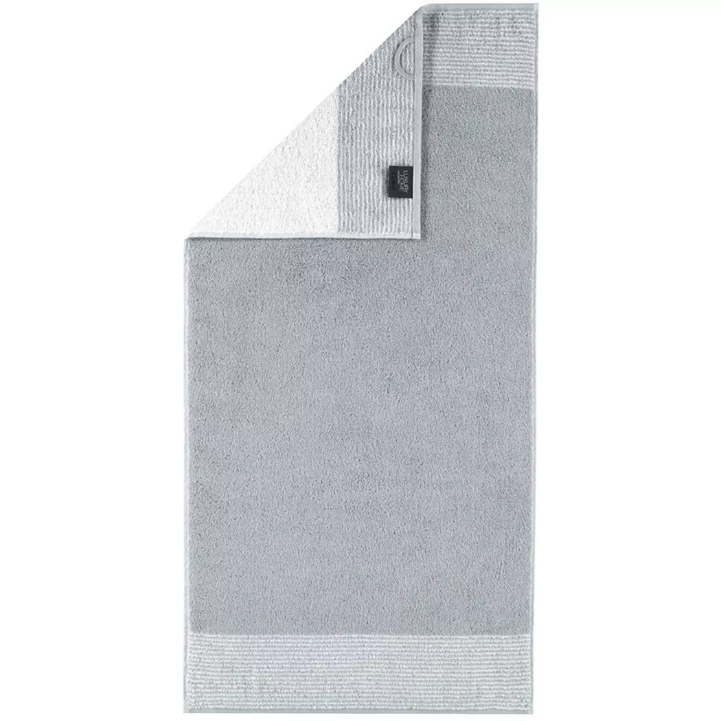 Two-Tone Handtuch 50 x 100 cm platinfarbig