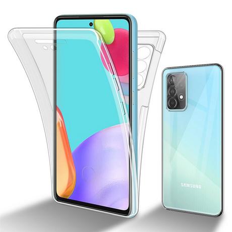 Cadorabo  Housse compatible avec Samsung Galaxy A52 (4G / 5G) / A52s - 360° Full Body Coque de protection - Protection frontale et dorsale, protection intégrale avec protection d'écran 