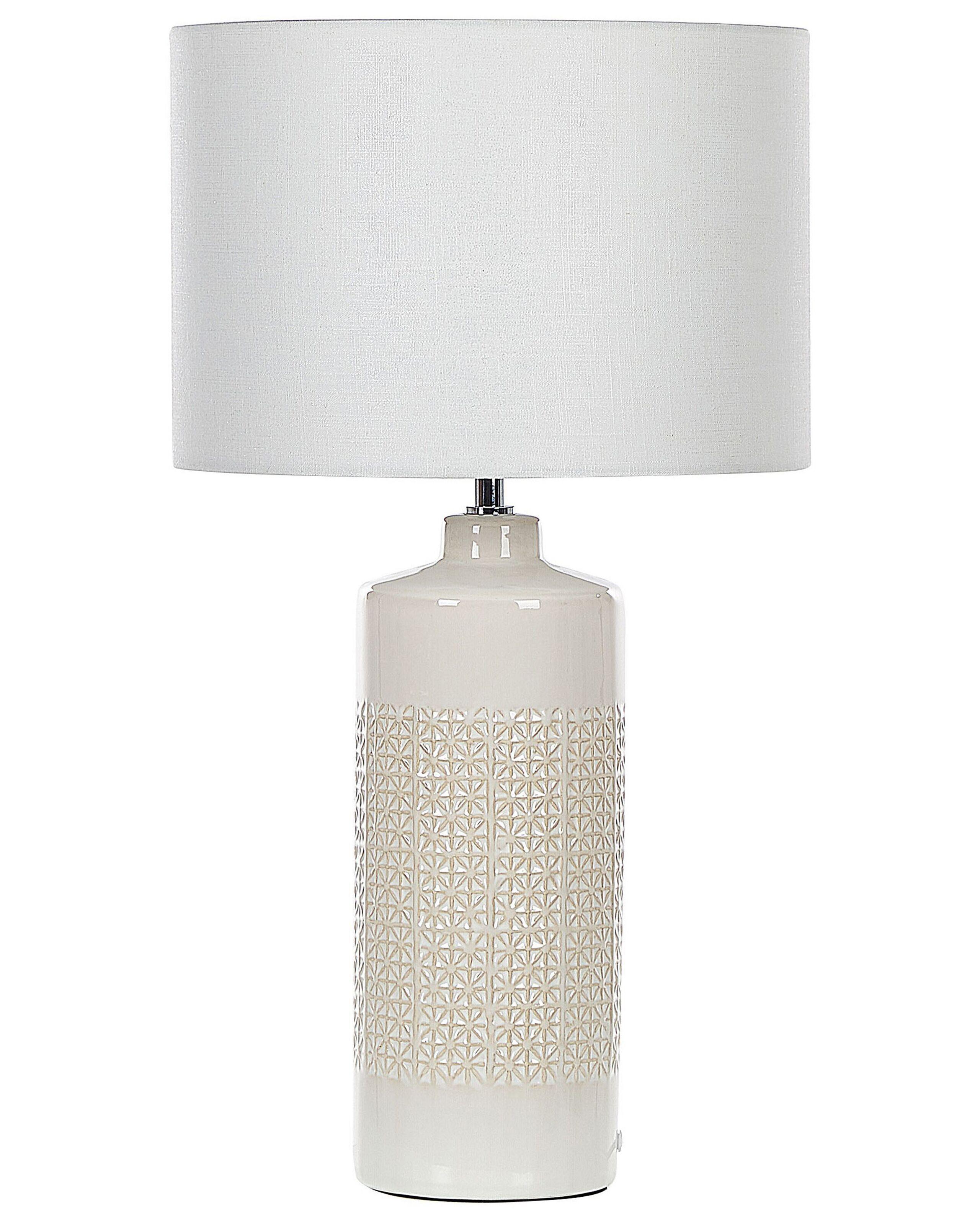 Beliani Lampe à poser en Céramique Scandinave ANSEBA  