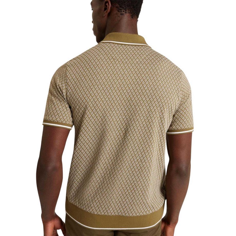 TED BAKER Polo Motif Géométrique Coupe Régulière  