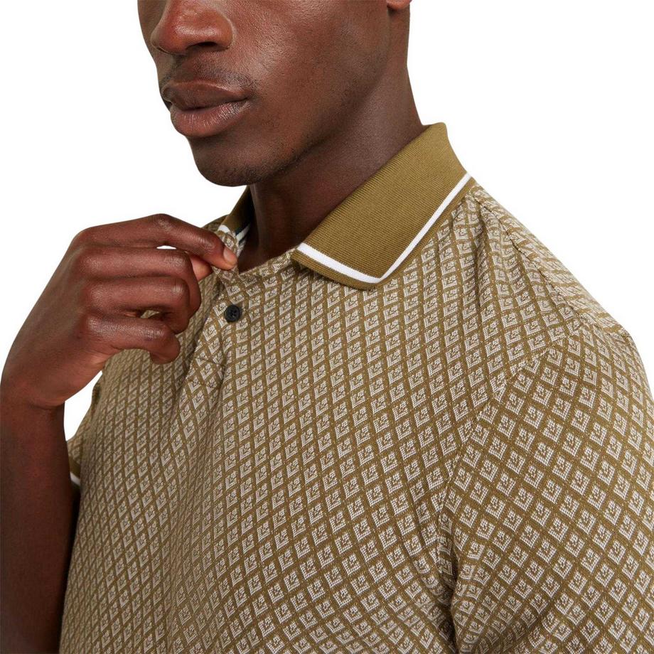 TED BAKER Polo Motif Géométrique Coupe Régulière  
