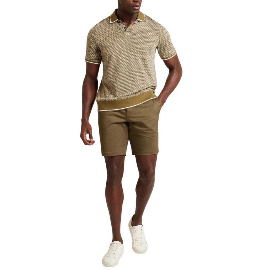 TED BAKER Polo Motif Géométrique Coupe Régulière  