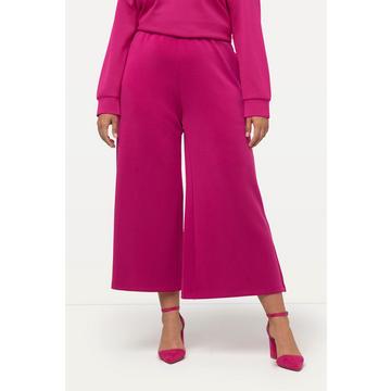 Pantalon en molleton de modal mélangé, jambe large et taille élastique