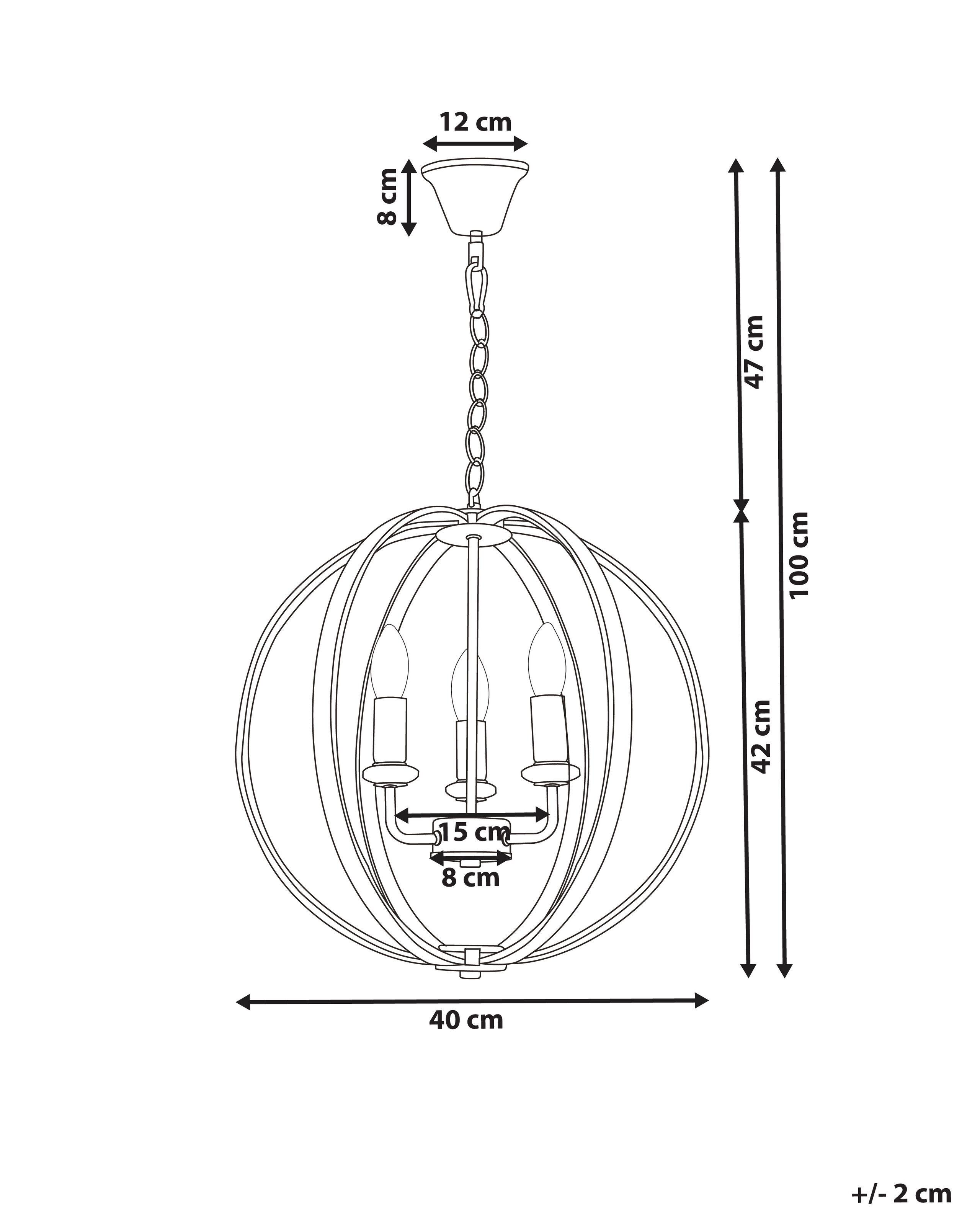 Beliani Lampe suspension en Métal Moderne TENOIRO  