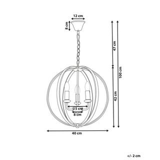 Beliani Lampe suspension en Métal Moderne TENOIRO  