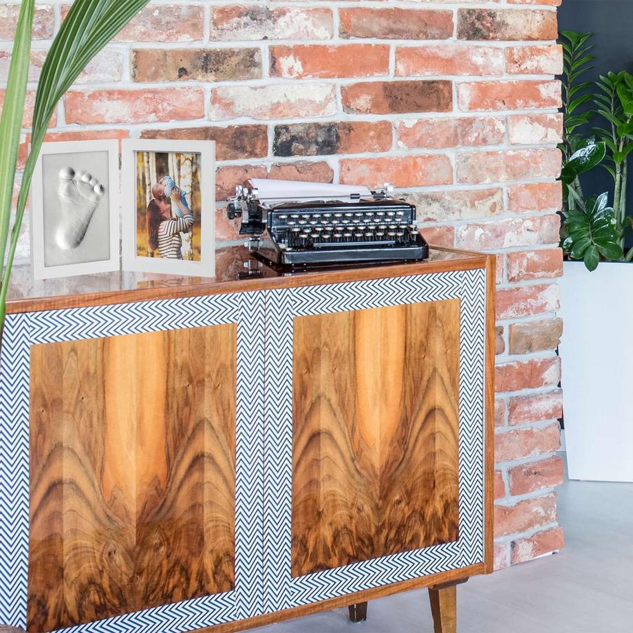 B2X Cornice per foto di neonati con calco in gesso  