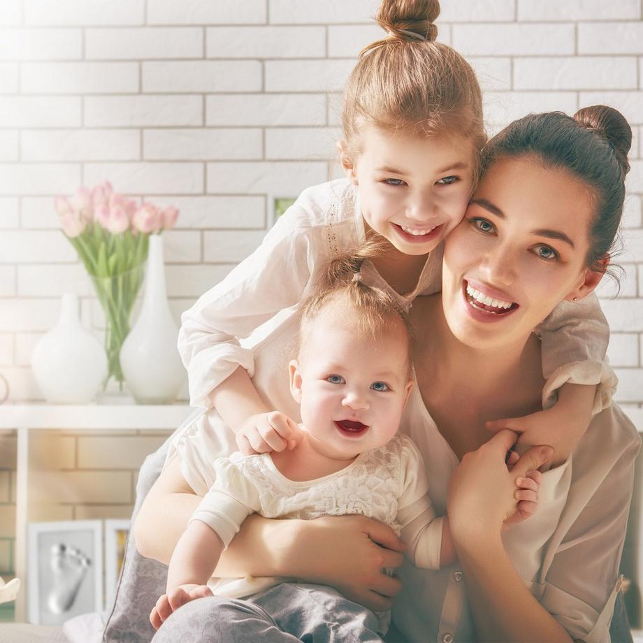 B2X Cornice per foto di neonati con calco in gesso  