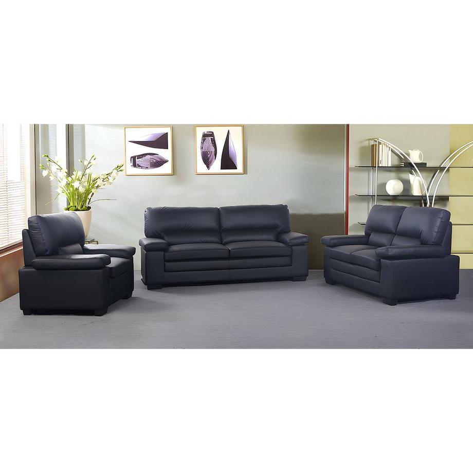 Vente-unique Couchgarnitur Leder 3+2+1 Büffelleder MIMAS  