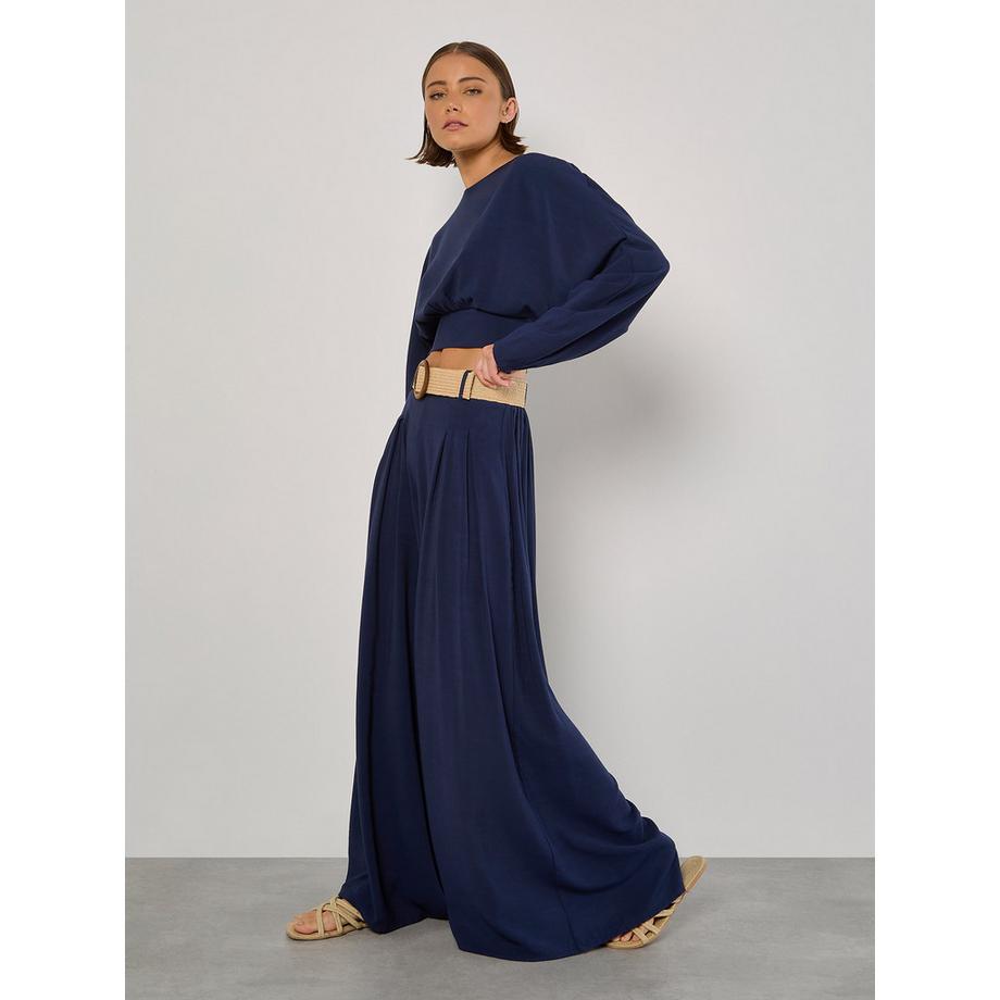 APRICOT Pantalon palazzo plissé avec ceinture  