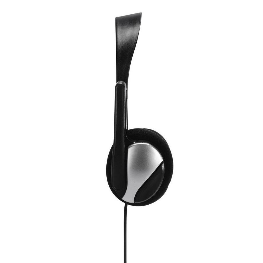 hama  Hama Essential HS 200 Casque Avec fil Arceau Appels/Musique Noir, Argent 