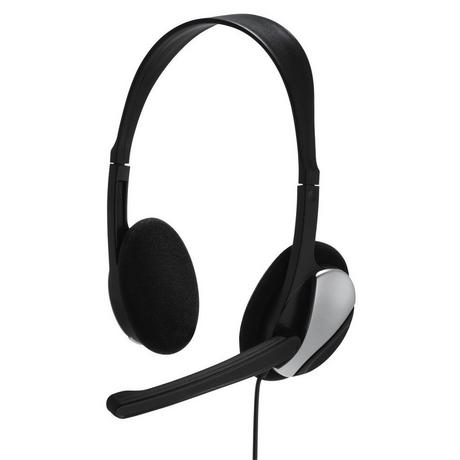 hama  Hama Essential HS 200 Kopfhörer Kabelgebunden Kopfband AnrufeMusik Schwarz, Silber 