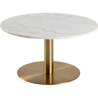 mutoni Table basse Alessandro en marbre blanc rond 80x80  