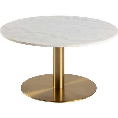 mutoni Table basse Alessandro en marbre blanc rond 80x80  