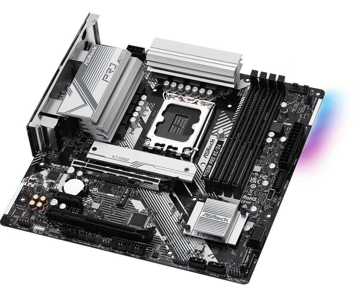 ASRock  B760M PRO RS/D4 Intel B760 LGA 1700 micro ATX 