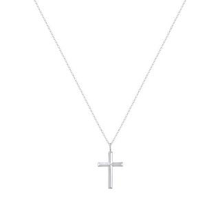 Kuzzoi  Collier Herren Erbskette Kreuz Oxidiert Massiv 925 Silber 