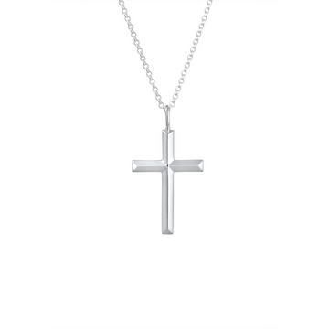 Halskette  Erbskette Kreuz Oxidiert Massiv 925 Silber