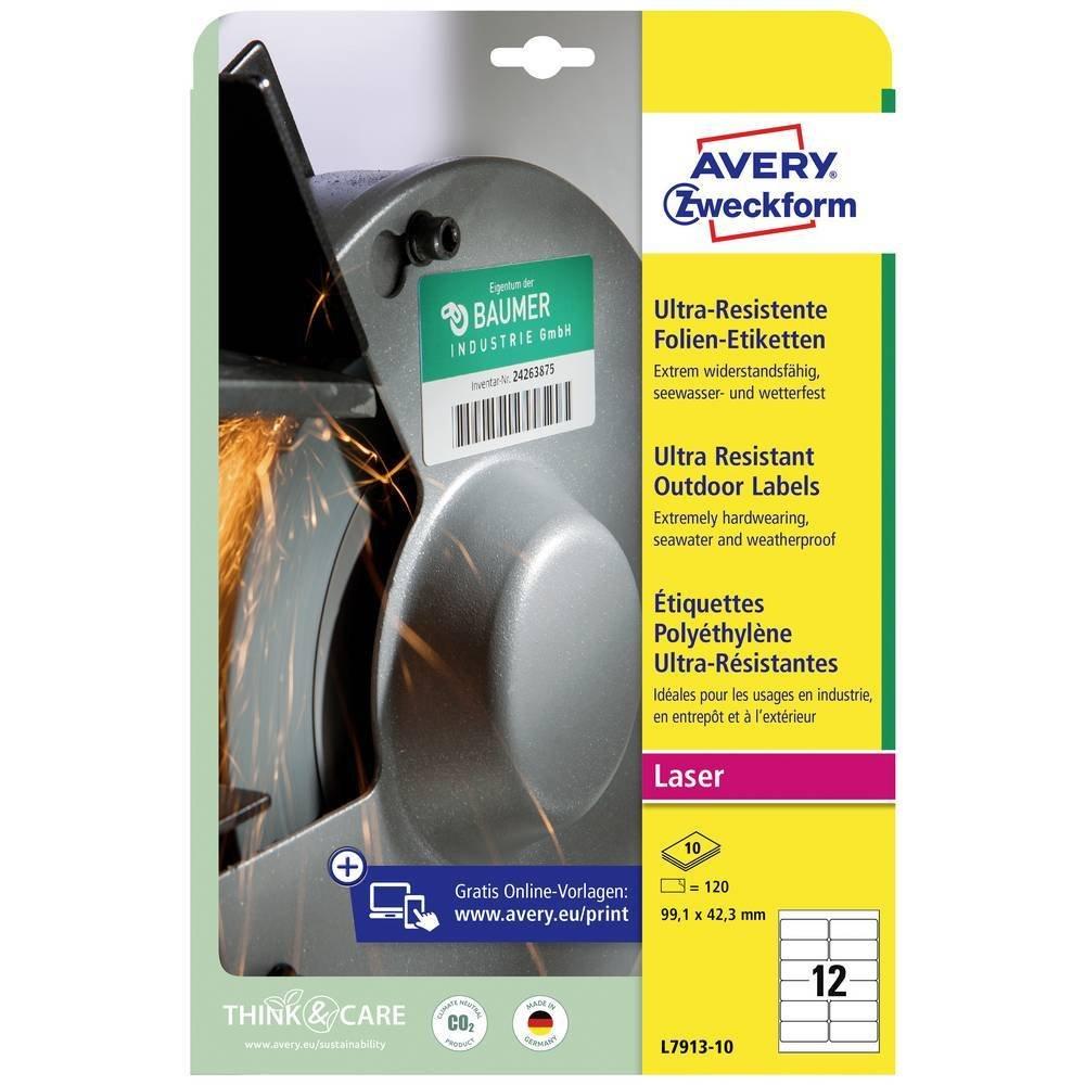 Avery-Zweckform  AVERY ZWECKFORM Etiketten 99,1x42,3mm,ultra-resistent 10 Blatt 