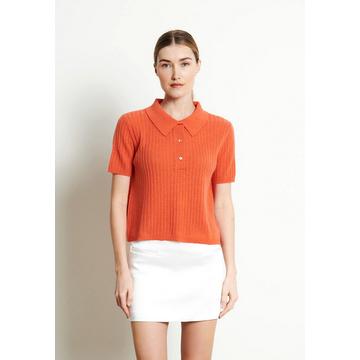 RIA 13 Polo croptop MC - 100% cachemire