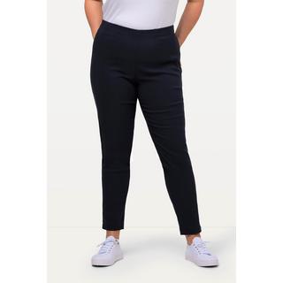 Ulla Popken  Pantaloni elasticizzati modello Sienna di bengalina con taglio della gamba stretto e cintura elastica 