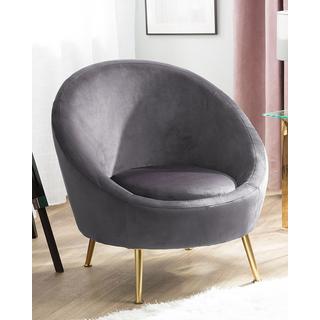 Beliani Fauteuil en Velours Moderne LANGA  