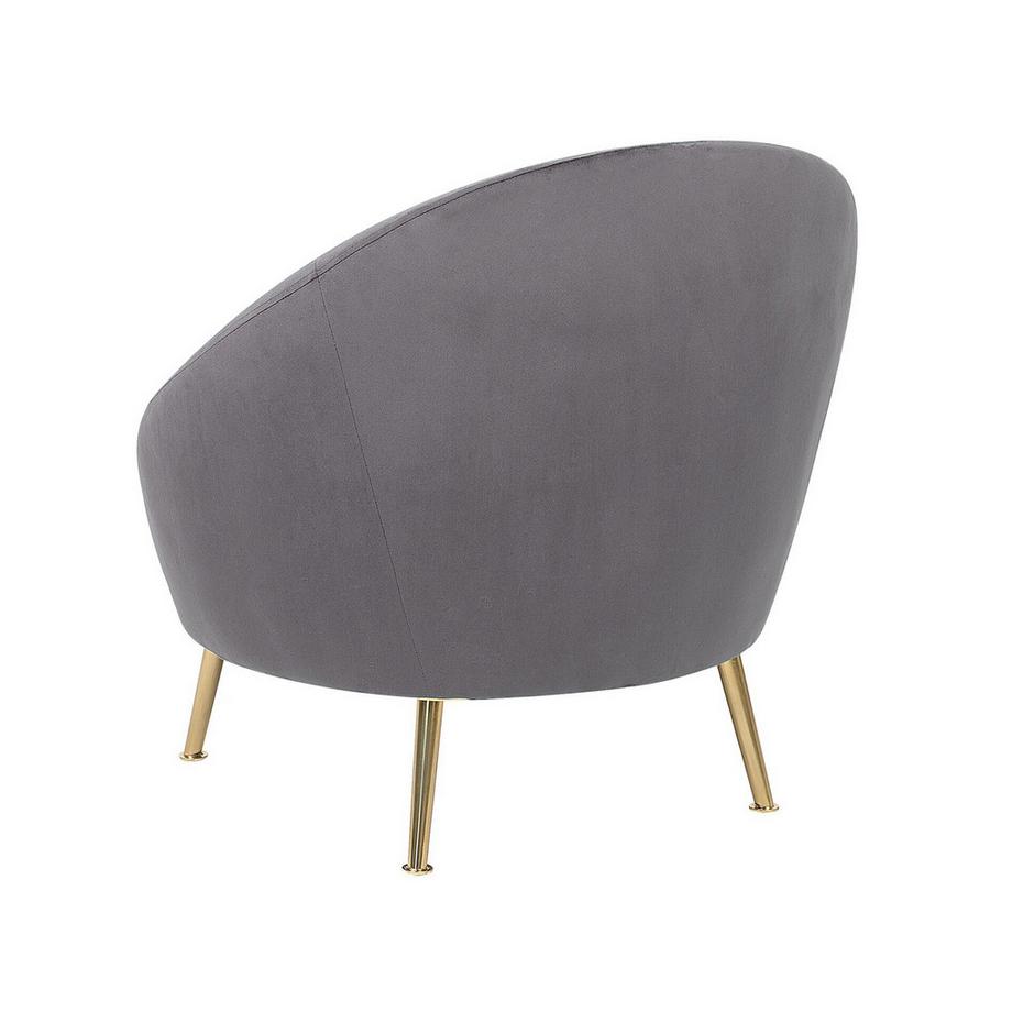 Beliani Fauteuil en Velours Rétro LANGA  