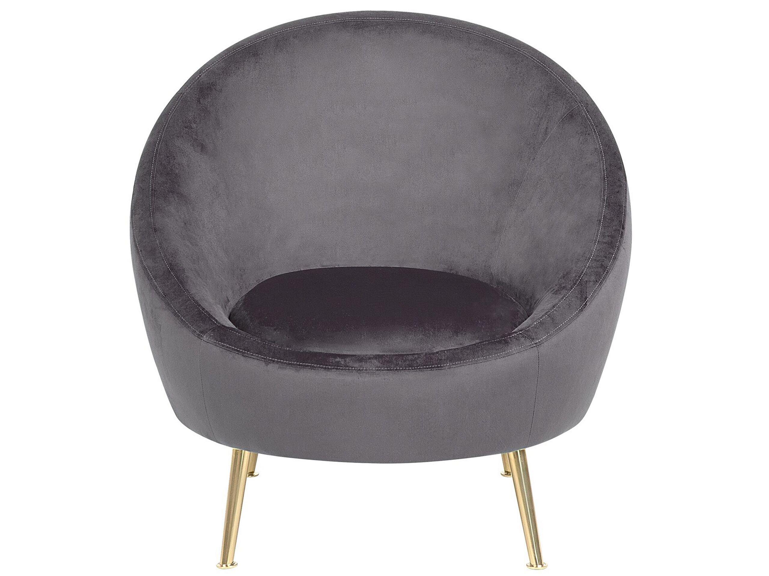 Beliani Fauteuil en Velours Moderne LANGA  