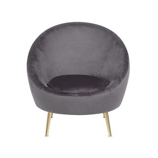 Beliani Fauteuil en Velours Moderne LANGA  