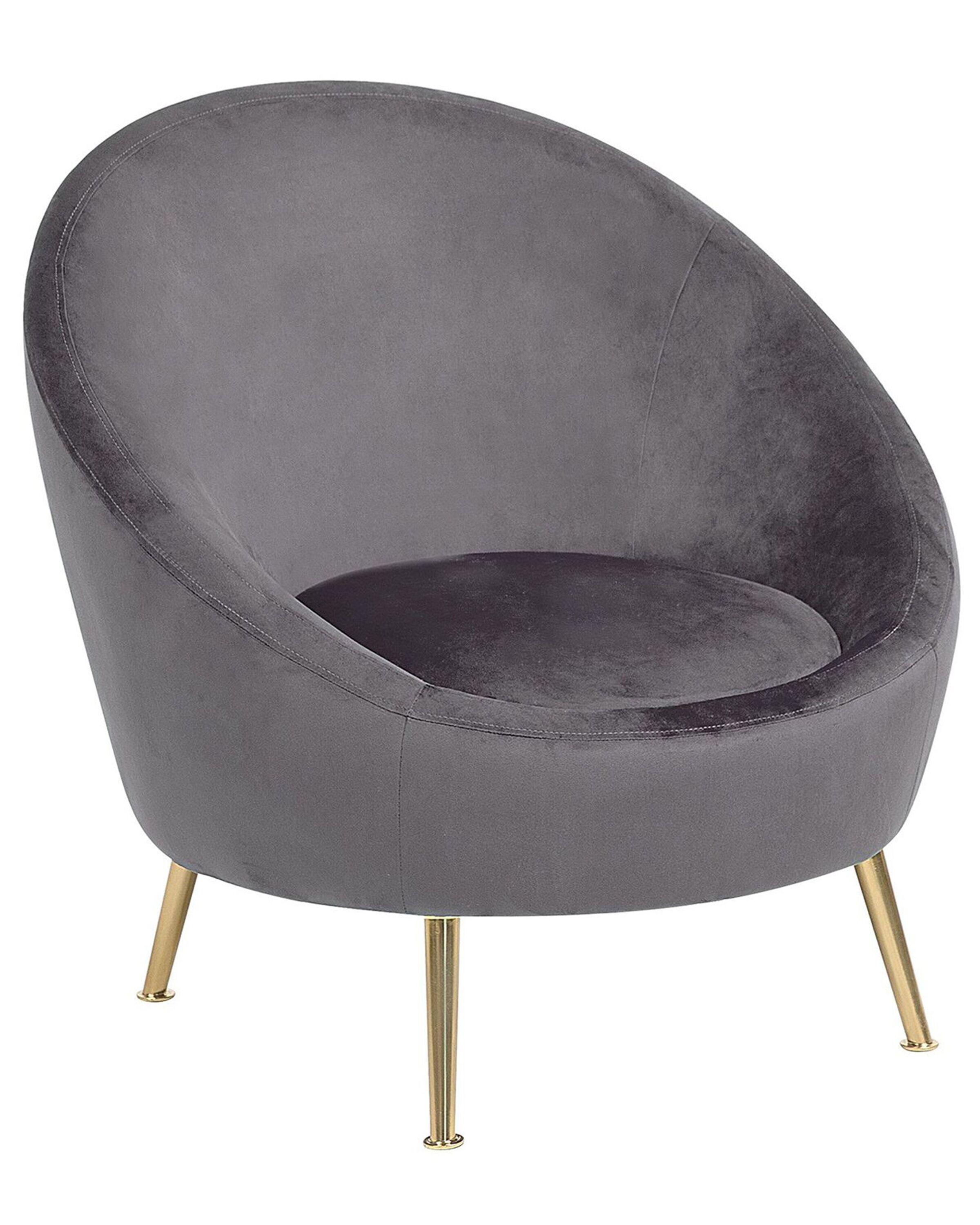 Beliani Fauteuil en Velours Moderne LANGA  