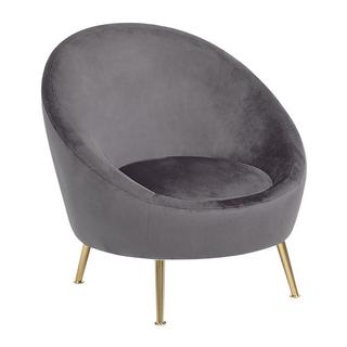 Beliani Fauteuil en Velours Moderne LANGA  