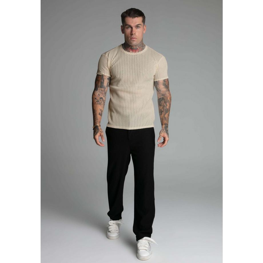 Sik Silk T-Shirt Textured Muscle Fit  