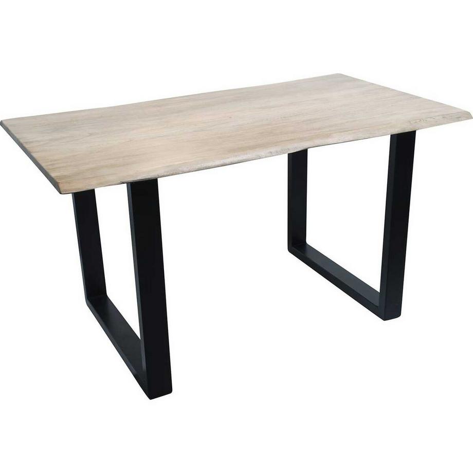 mutoni Tavolo da pranzo in legno massiccio acacia acciaio 160x85  